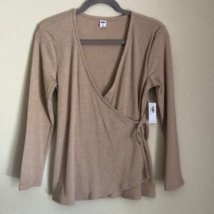 Old Navy Wrap Top - Rib-Knit, Size M